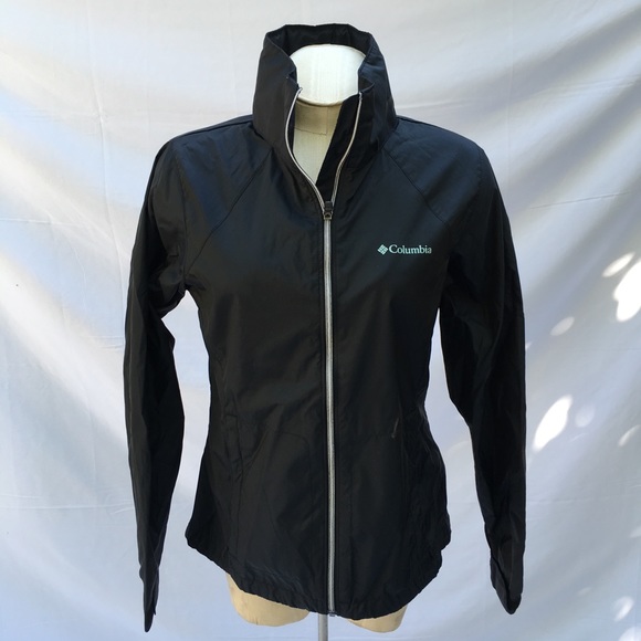 Columbia Jackets & Blazers - Columbia Black windbreaker with hidden hoodie